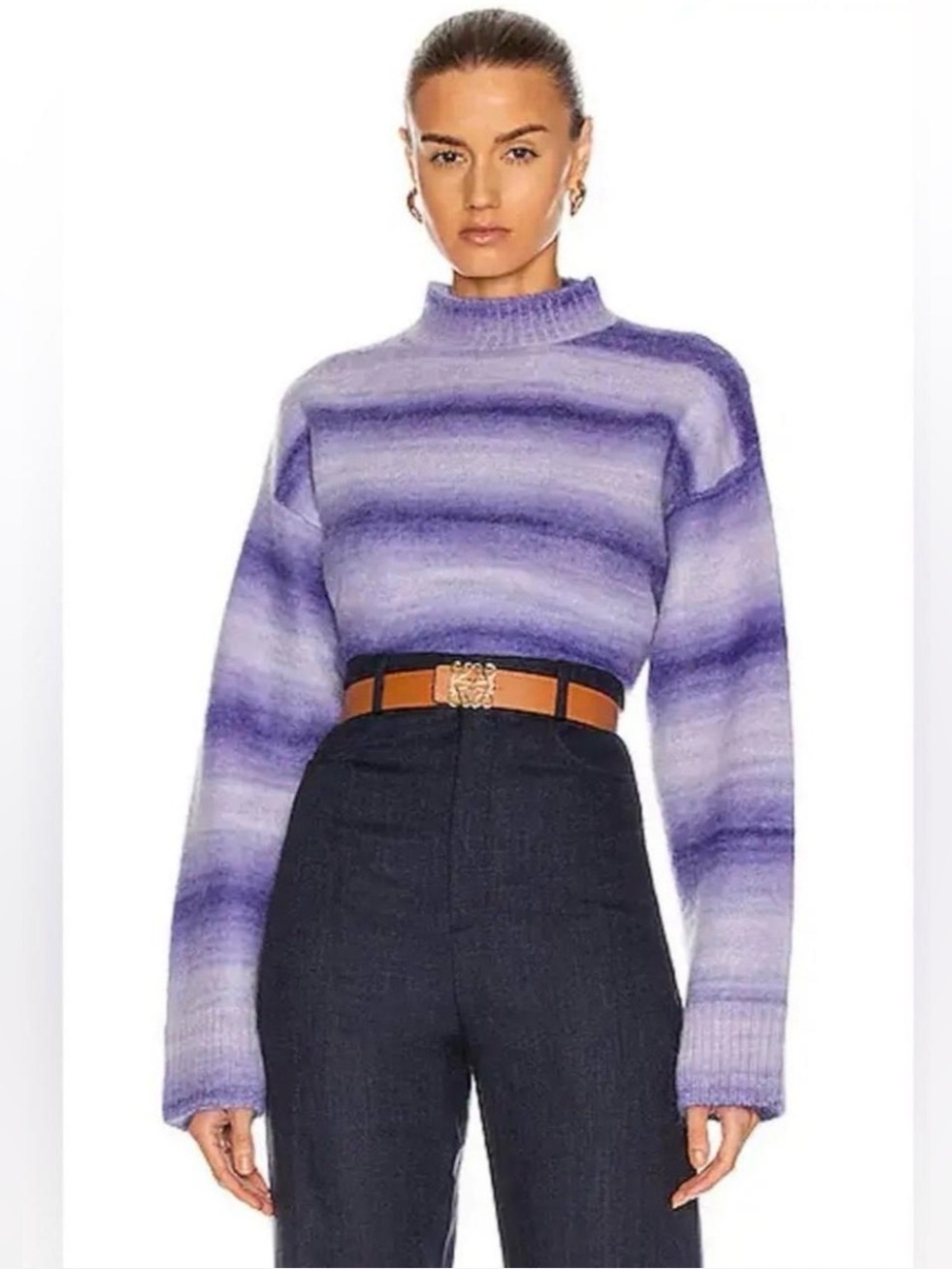 ACNE Studios Ombré Striped Oversized Mohair Alpaca Blend Sweater - NWOT 1058